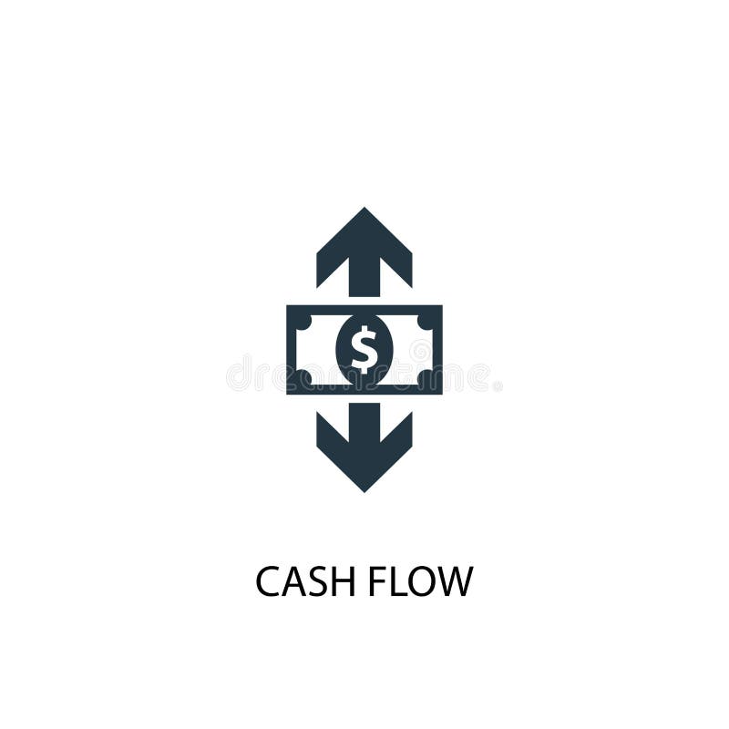 Symbol für Cashflow Einfaches Element lizenzfreie abbildung