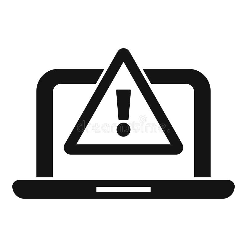 Symbol für Computersicherheitswarnung auf dem Notebook vektor abbildung