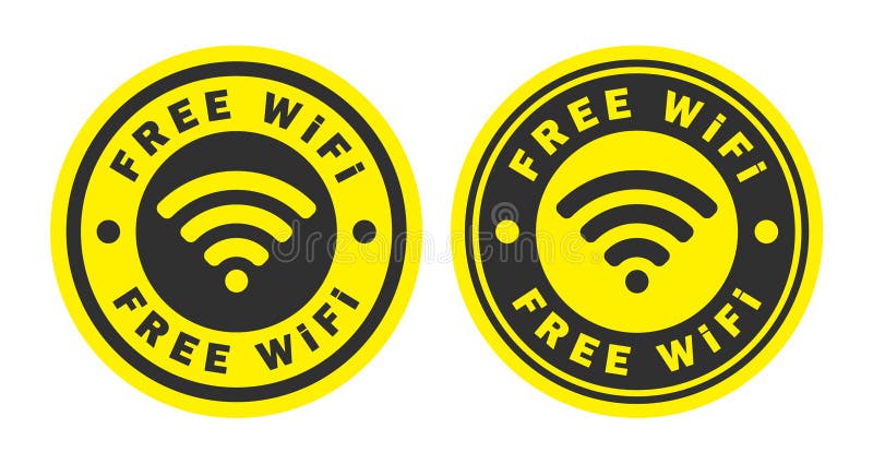 Symbol für das drahtlose WiFi-Zugriffssignal Symbol für die Verbindung. Logo-Zeichen für das Web-Netzwerk. Vektor lizenzfreie abbildung