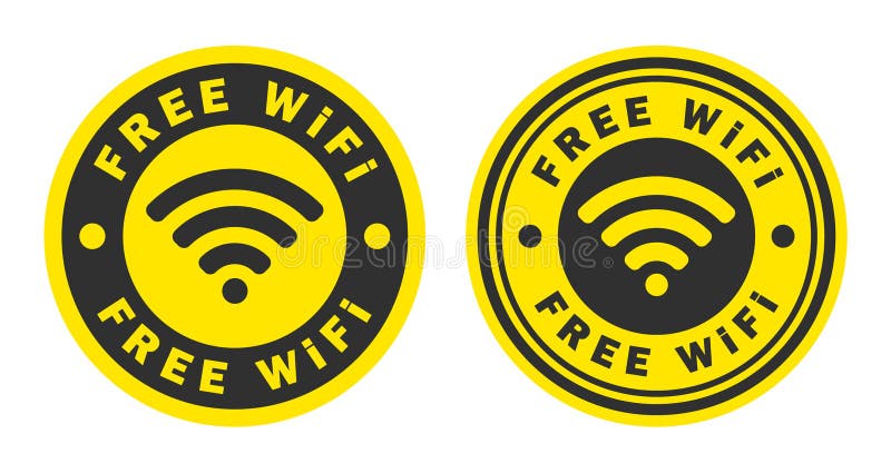 Symbol für das drahtlose WiFi-Zugriffssignal Symbol für die Verbindung. Logo-Zeichen für das Web-Netzwerk. Vektor stock abbildung