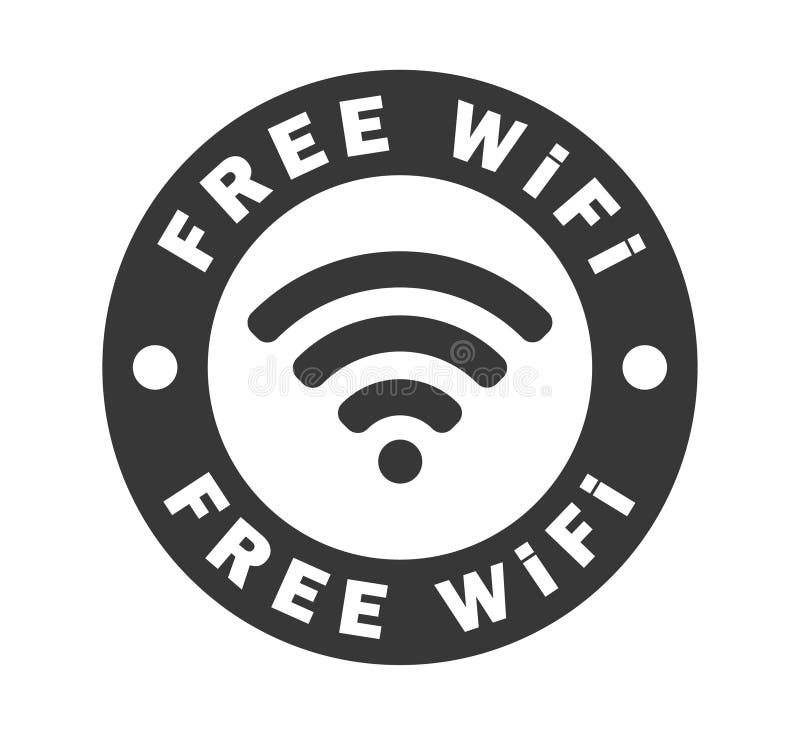 Symbol für das drahtlose WiFi-Zugriffssignal Symbol für die Verbindung. Logo-Zeichen für das Web-Netzwerk. Vektor stock abbildung