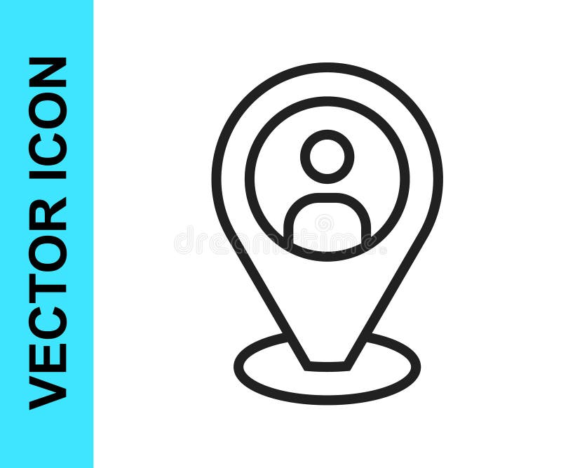 Symbol für den Client mit schwarzer Linie auf weißem Hintergrund isoliert. Vektor vektor abbildung