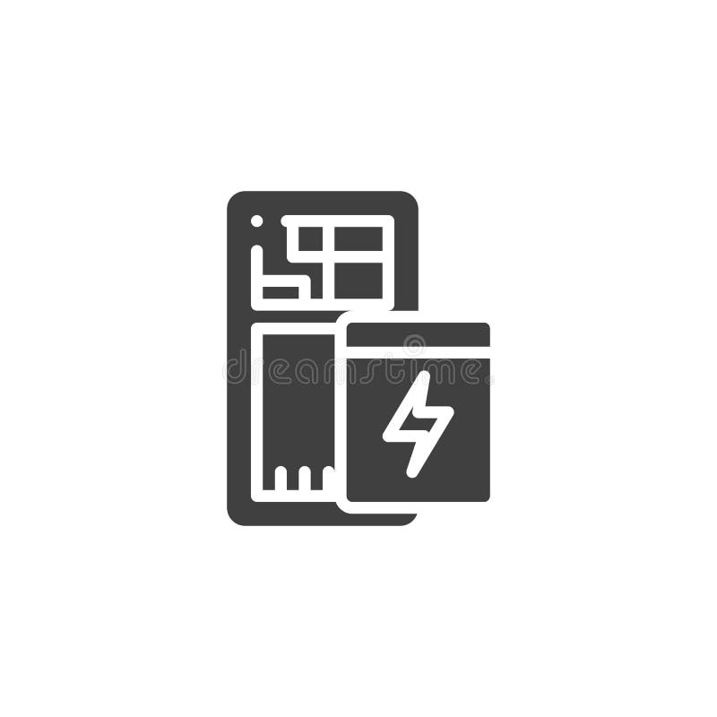 Symbol für den mobilen Batteriewechsel vektor abbildung