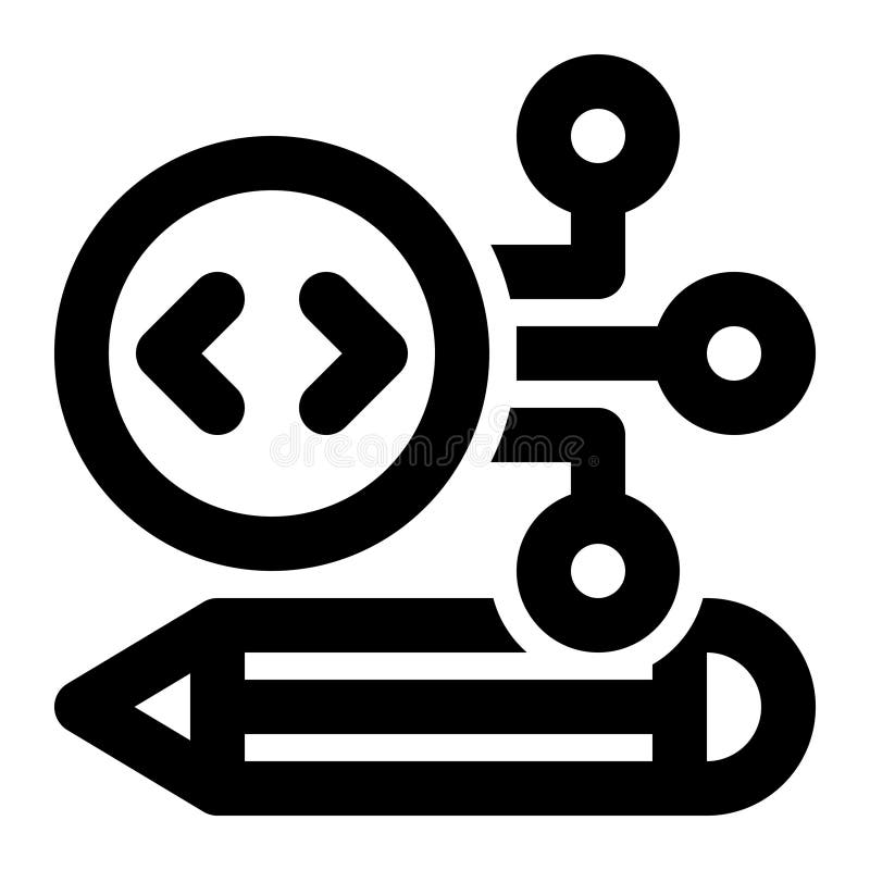 Symbol für die Programmierung des Anwendungsentwurfs. Programmierung der Programmierung von Programmiersoftware Entwicklung jpg und eps skizzieren Icon für Web Mobile App Präsentationsdruck
