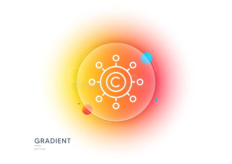 Symbol für die Schreibnetzzeile. Copyright-Zeichen. Gradientenschärfe. Vektor stock abbildung
