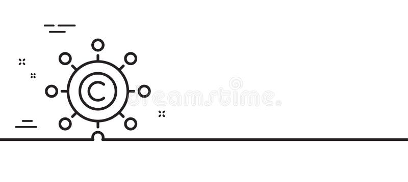 Symbol für die Schreibnetzzeile. Copyright-Zeichen. minimaler Linienmuster. Vektor stock abbildung