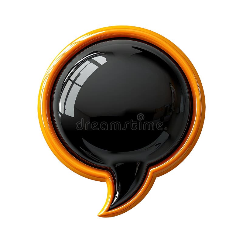 Symbol für die schwarze Sprachblase für minimalistische Nachrichten. lizenzfreie abbildung
