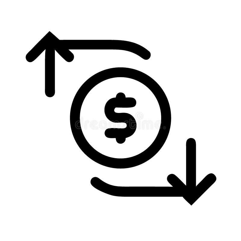 Symbol für Exchange-Pfeile lizenzfreie abbildung