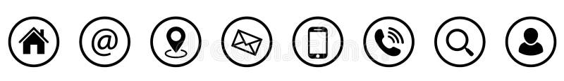 Symbol für Kommunikation Telefon, Post, Suche und andere - Stammvektor