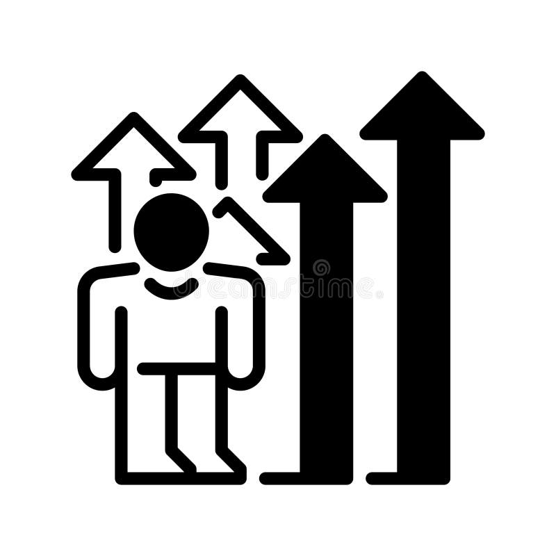Symbol für Laufbahnwachstum. Universal Creative Premium Symbol. Logo-Vorlage für Vektor-Zeichen. Vektor-Abbildung stock abbildung