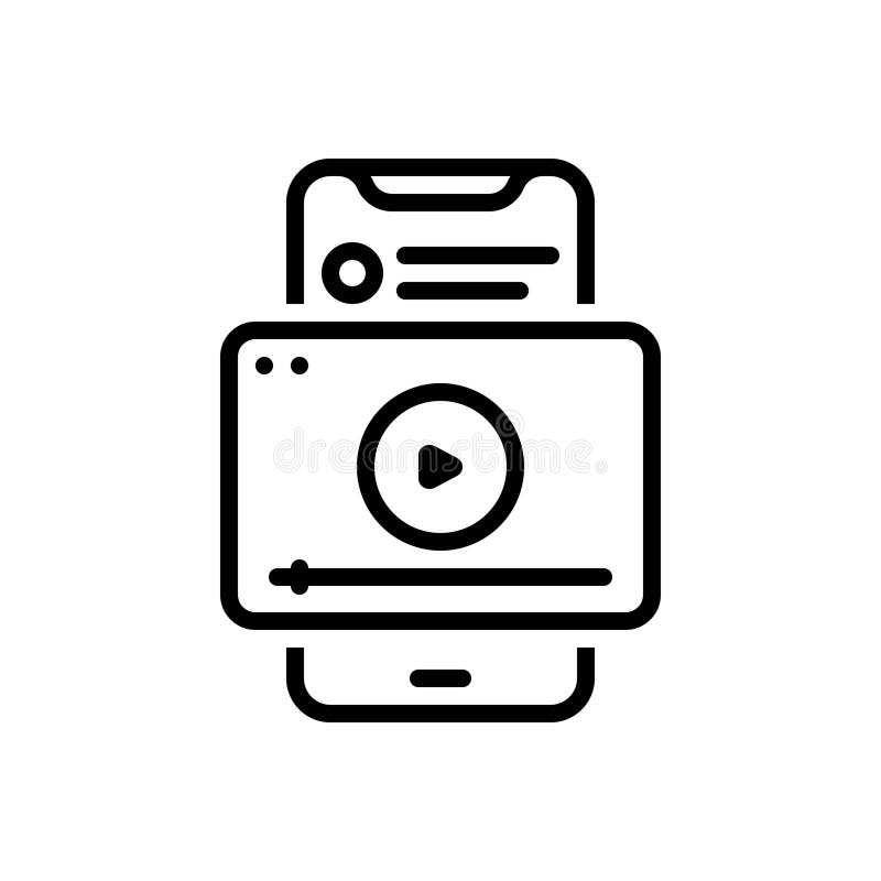 Symbol für mobile Videos und online stock abbildung