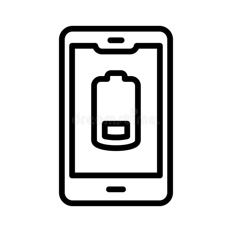 Symbol für niedrigen Akkustand vektor abbildung