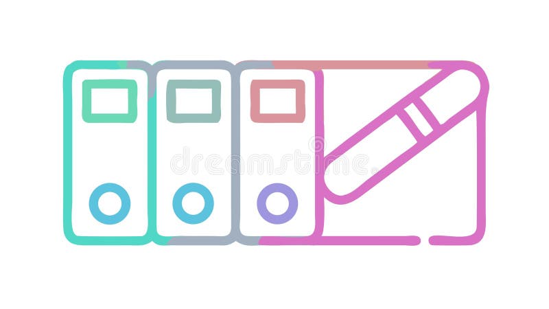 Symbol für Ordner in Büros. Vektordesign der Arbeitsorganisation Generative KI lizenzfreie abbildung