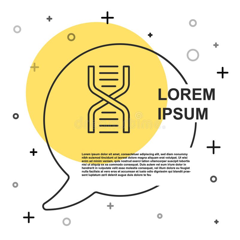 Symbol für schwarze Linie auf weißem Hintergrund isoliert. dynamische Formen. Vektor stock abbildung