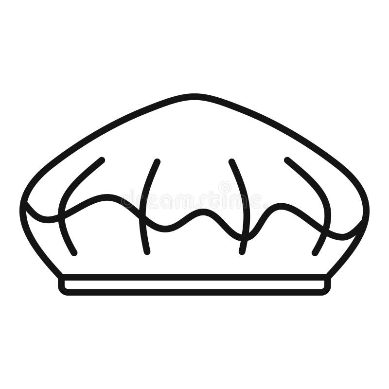 Symbol für schwarze Umrandung eines klassischen französischen Berethats lizenzfreie abbildung