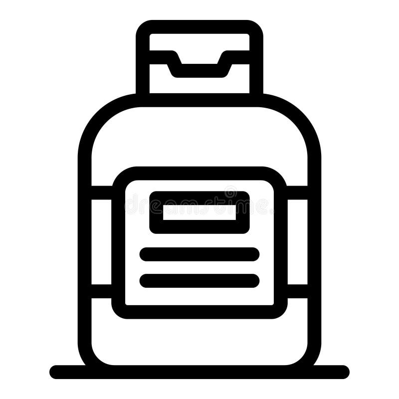 Symbol für schwarze und weiße Campinggaskanister lizenzfreie abbildung