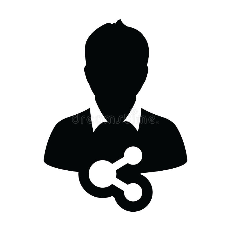 Symbol für soziales Netzwerk Vektor männliche Person Profil Avatar mit Aktiensymbol in einem glypischen Piktogramm lizenzfreie abbildung Symbol für soziales Netzwerk Vektor männliche Person Profil Avatar mit Aktiensymbol in einem glypischen Piktogramm lizenzfreie abbildung