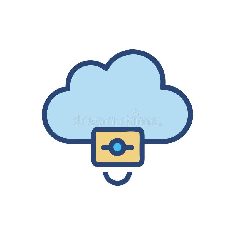 Symbol für umfassende Cloud-Funktion vektor abbildung