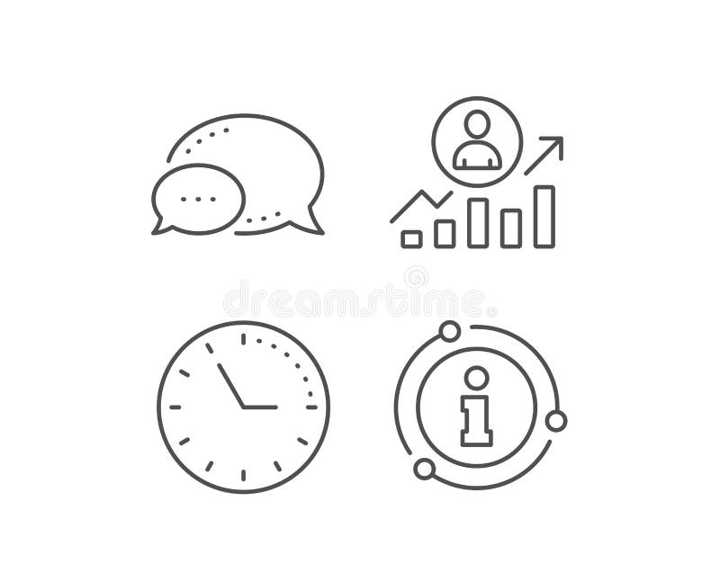 Symbol für Unternehmensergebnisse Laufbahnwachstumsdiagramm Vector. Symbol für Unternehmensergebnisse Chat-Blase, Infozeichenelemente Karrierewachstumsdiagramm Symbol für lineare Laufbahnleiter Informationsblase Vector