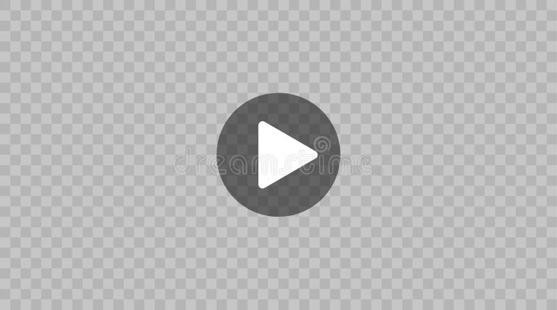 Symbol für Videotaste. transparenter Vektor-Hintergrund-Computerbildschirm mit Startsymbol. Film- und Audio-Online-Player lizenzfreie abbildung