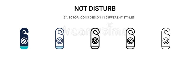 Symbol in gefüllter Thin Linie Design und Anschlagart nicht stören.. Vektorillustration von zwei gefärbt und schwarz, Vektor nicht lizenzfreie abbildung