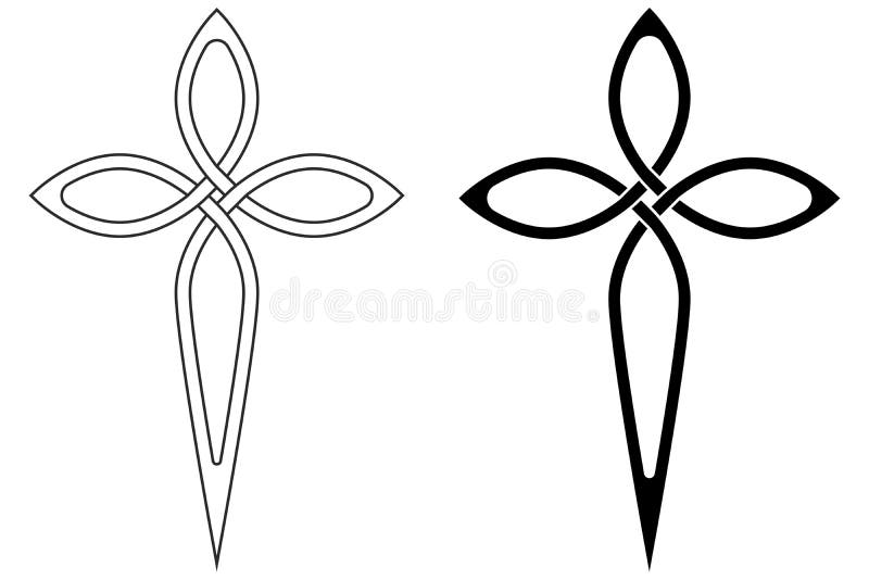 Symbol Glaube Christliche Kirche Graziose Umrisse Vektorkreuz Symbol Zeichen Des Glaubens An Gott Vektor Abbildung Illustration Von Graphik Christentum 167430448