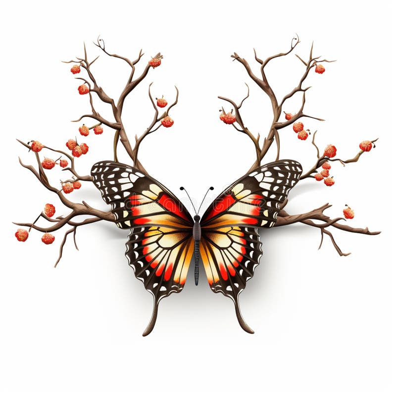 Simbol optimist pentru fluture vector illustration