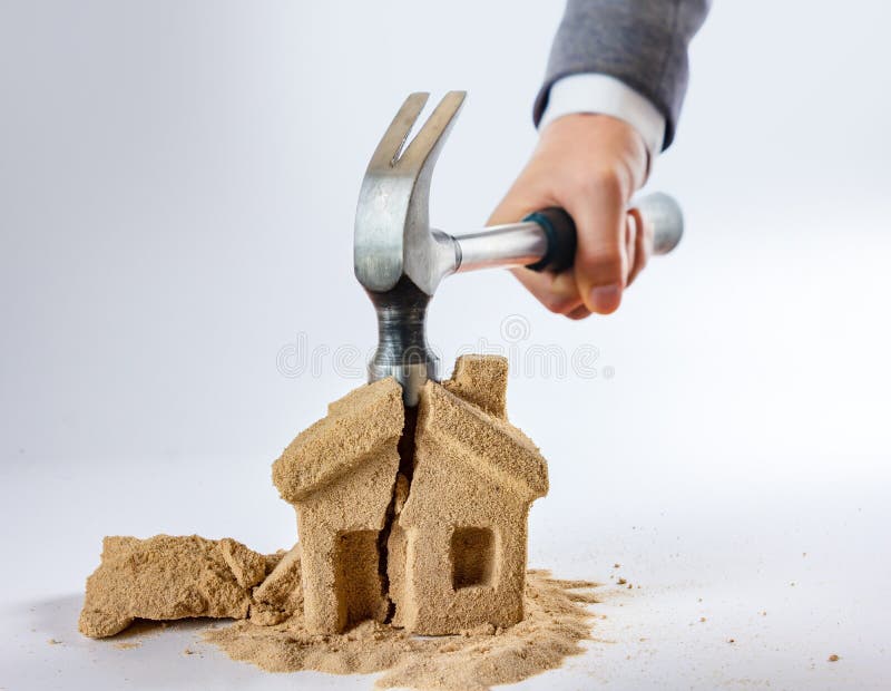 Symbol house divorce and hammer concept, success stock images Symbol house divorce and hammer concept, success stock images
