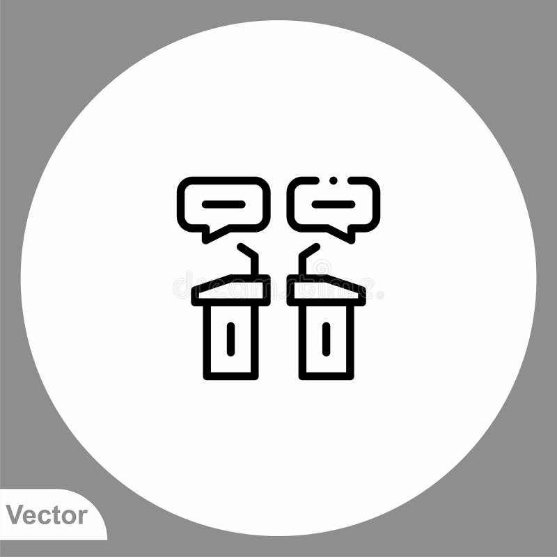 Debate icon sign vector,Symbol, logo illustration for web and mobile. Debate icon sign vector,Symbol, logo illustration for web and mobile