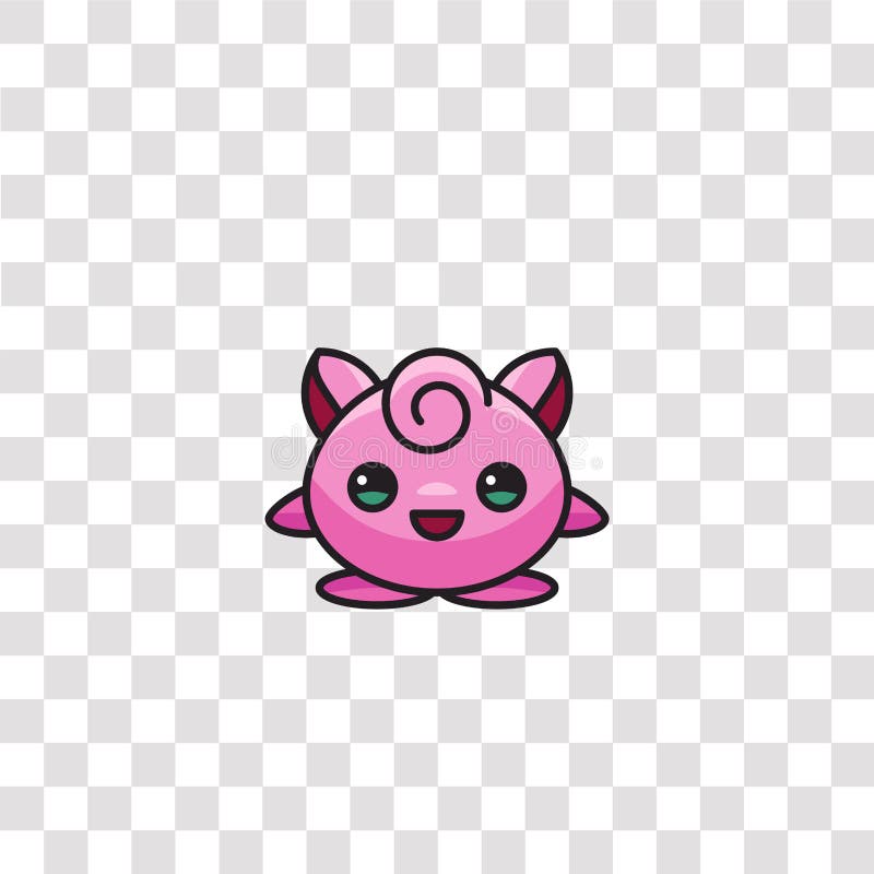 Symbol-Symbol Jigglypuff-Farbsymbol für Website-Design und mobile App-Entwicklung Einfaches Element aus Pokemon lizenzfreie abbildung