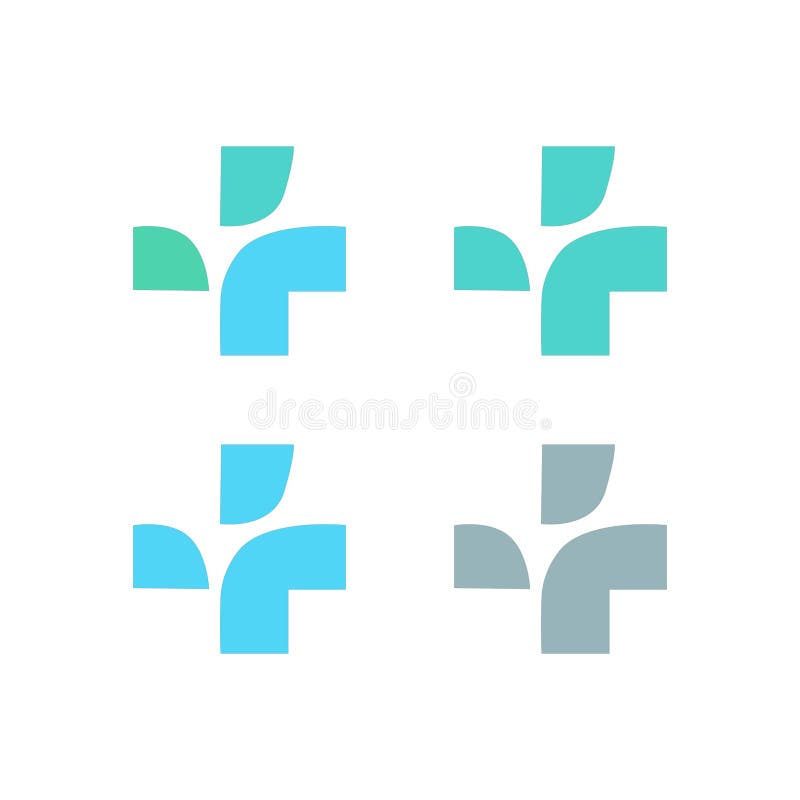 Symbol logo szpitala medycznego w różnych aptekach ilustracji