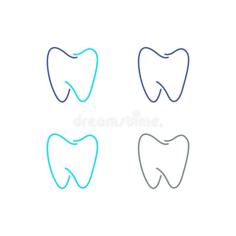 Symbol logo zęba stomatologicznego ilustracja wektor