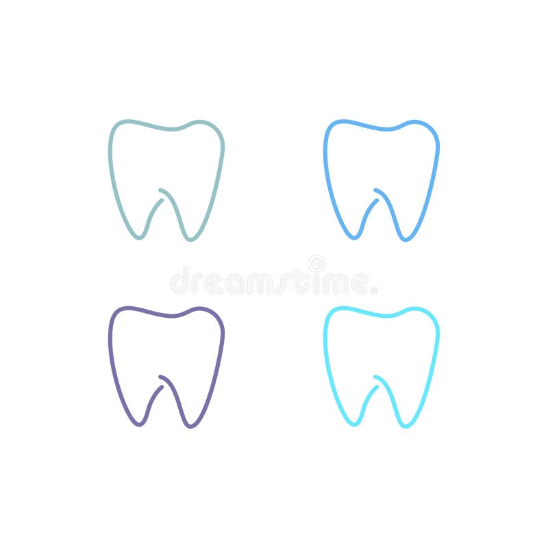 Symbol logo zęba stomatologicznego ilustracja wektor