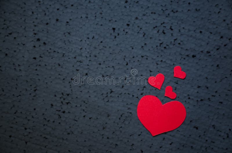 Symbol of Love and Valentines Day Background - Bright Red Hearts on a Black  Background. Love Concept Stock Image - Image of celebration, color: 97890053