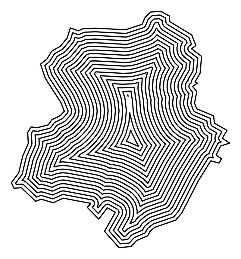 Map of the city Schneeberg (Sachsen, Germany) vector illustration