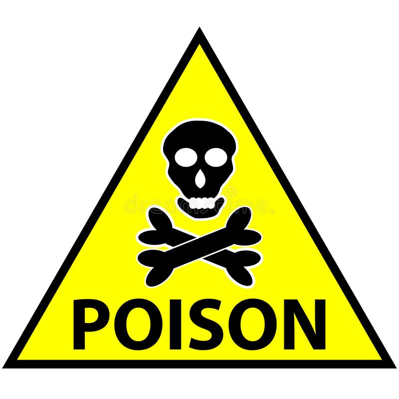 Symbol For Poison Isolated On White Background Stock Vector ...