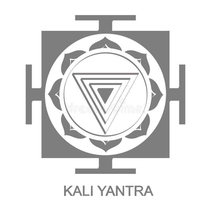 Symbol med det Kali Yantra Hinduism symbolet