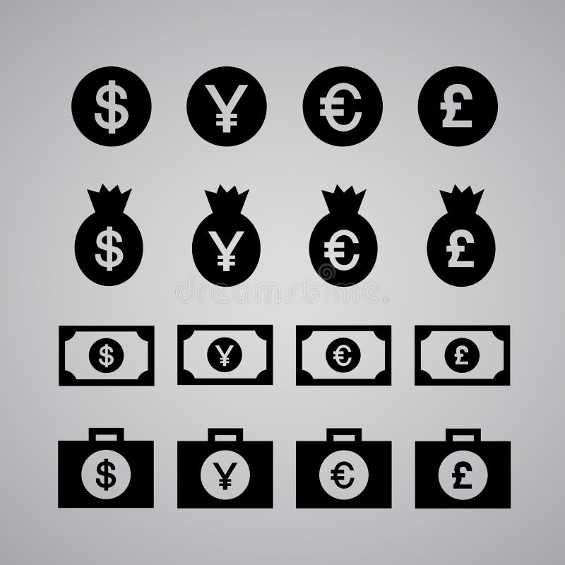 Money icon symbol on gray background