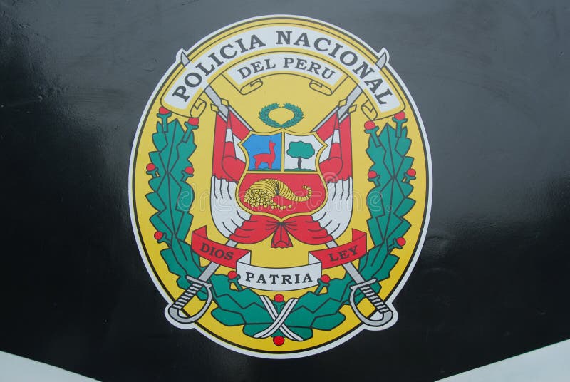 Symbol of the National Police of Peru Stock Image Image of country