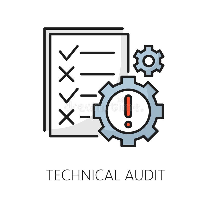 Symbol oder Zeichen der technischen Revision im Internet lizenzfreie abbildung