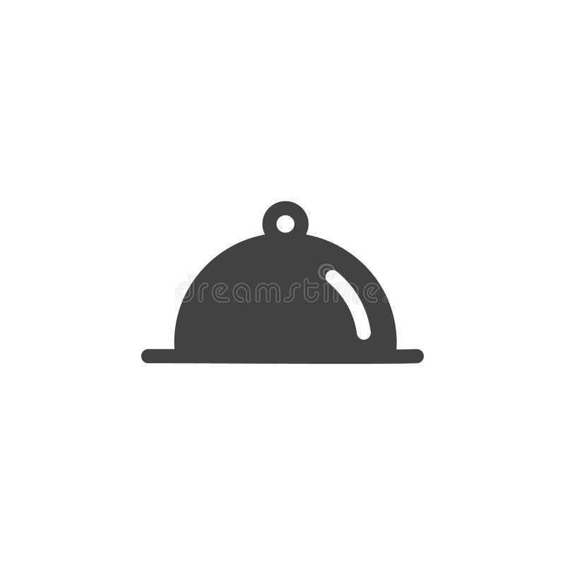 Symbol prostego wektora ikony talerza żywności ilustracja wektor