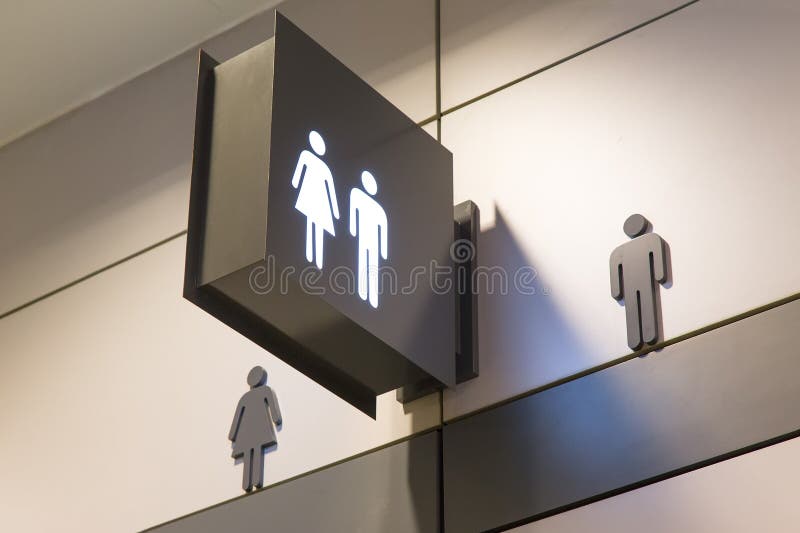 Symbol of a public toilet royalty free stock photo