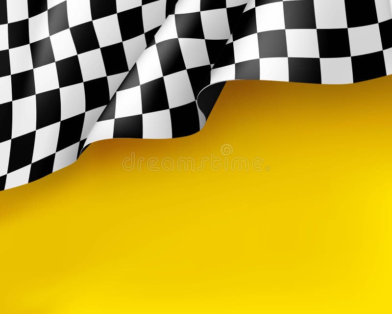 Black Checkered Flag Yellow Stock Illustrations 394 Black Checkered