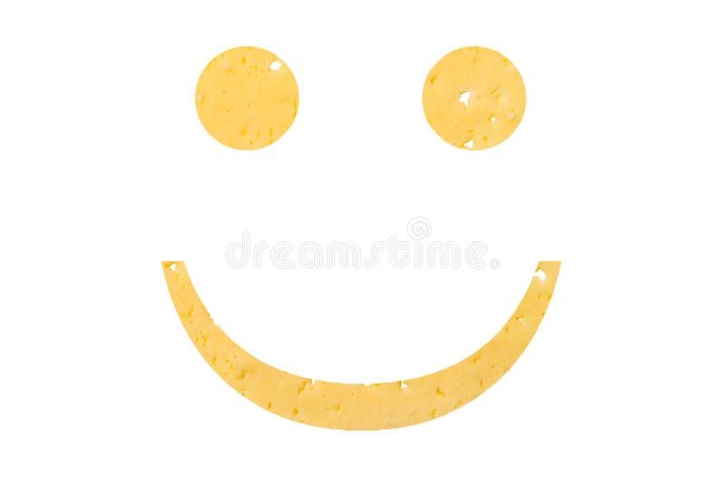 The Symbol of the Smile Cut Out of Cheese, As a Sign of Healthy Eating on  White Isolated Background Stock Illustration - Illustration of harvesting,  gourmet: 147540818