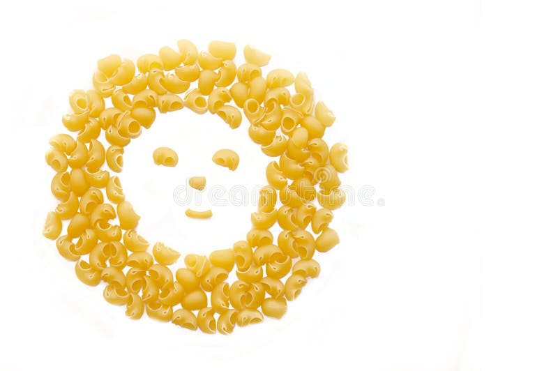 Symbol of a smile from macaroni