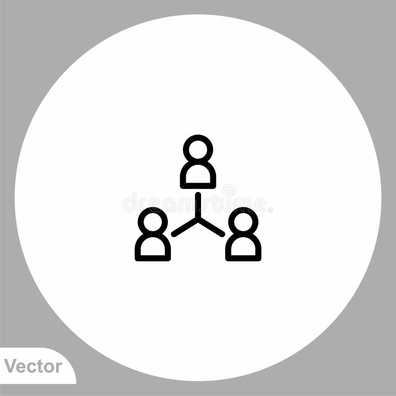 Symbol symbolu ikony wektora hierarchii ilustracji