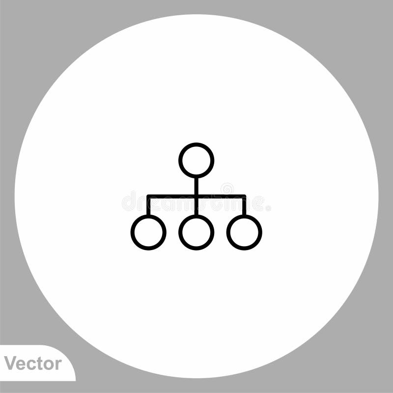 Symbol symbolu ikony wektora hierarchii royalty ilustracja