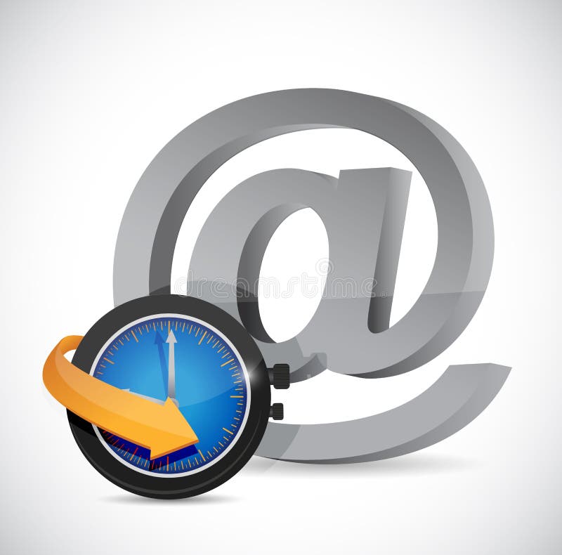At symbol and time watch illustration design stock illustration