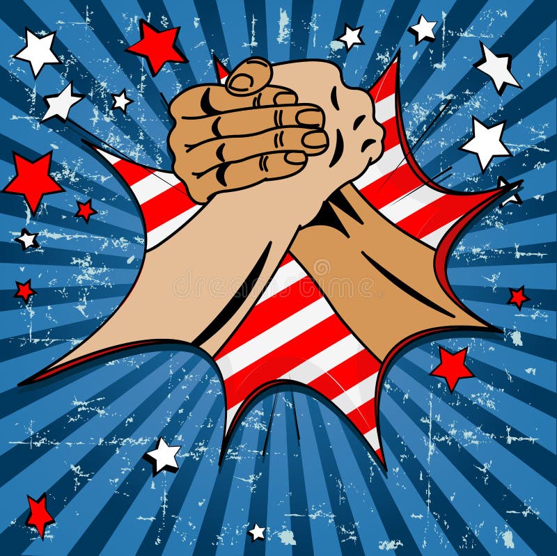 Symbol of Trade Union stock vector. Illustration of muscular