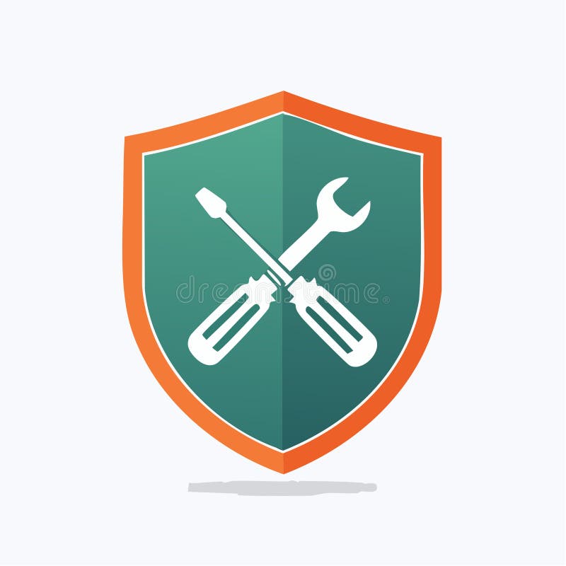 Secure Repair Service Vector Icon royalty free illustration
